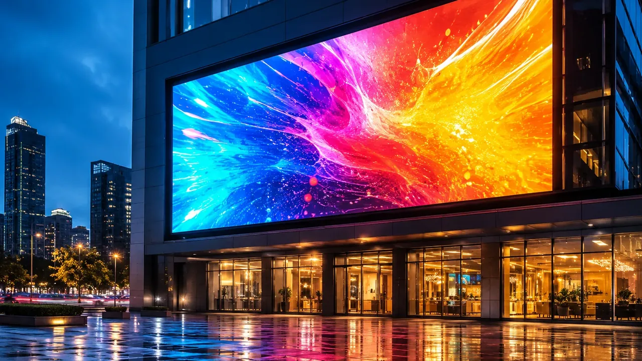 Comparison of custom advertising screen types for commercial use